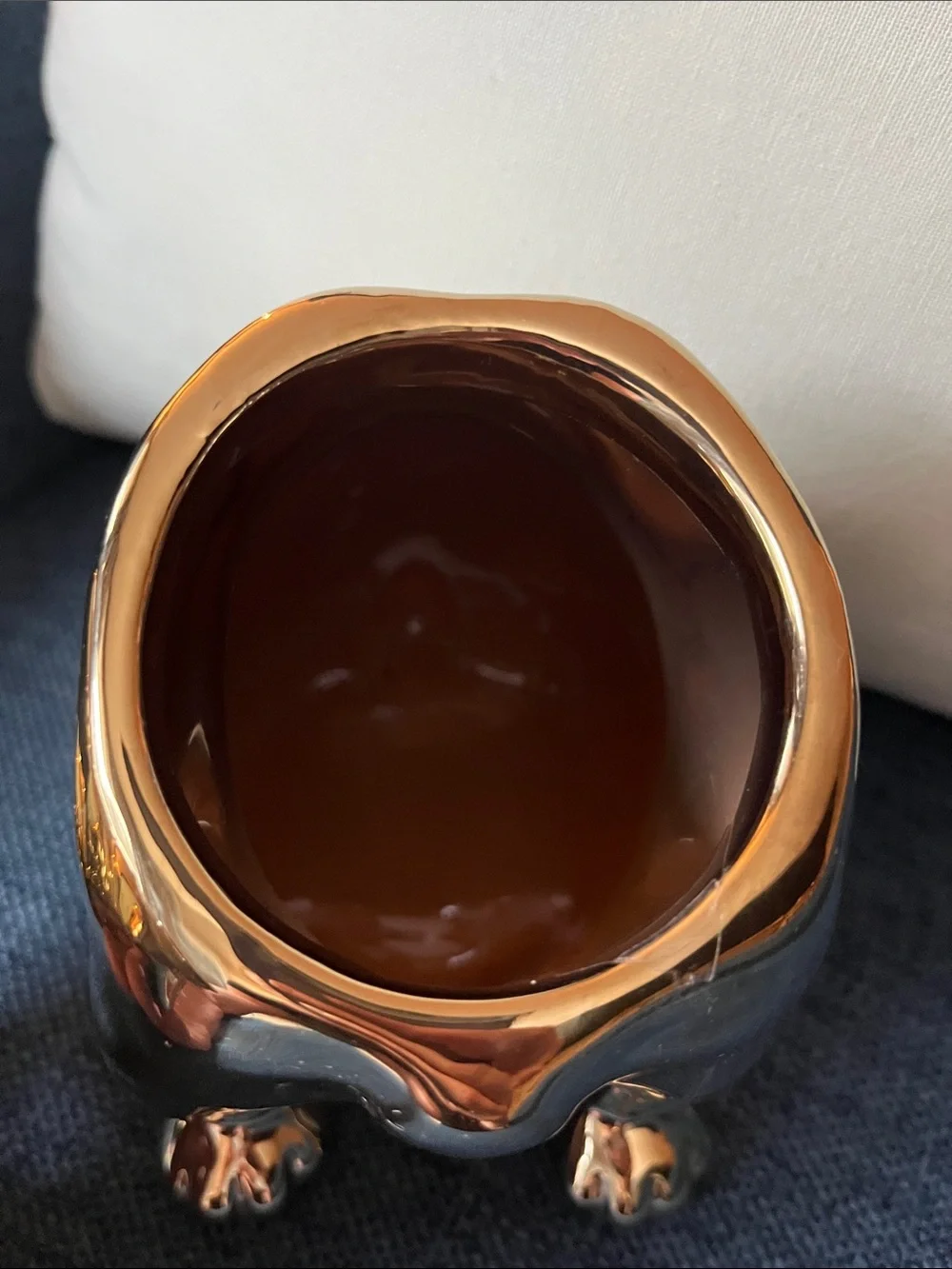 Dog Treat Jar Gold Frenchie Bulldog